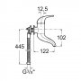 Bateria umywalkowa ścienna Roca Frontalis A5A3557C00 zdj.2