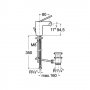 Bateria bidetowa sztocowa Roca Touch A5A6047C00 zdj.2