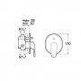 Bateria wannowa-natryskowa podtynkowa Roca Monojet-N A5A0639C00 zdj.2
