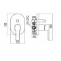 Bateria podtynkowa wannowo-natryskowa chrom Tres Cub-Tres 1.89.180 zdj.2