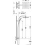 Tres Over-Wall zestaw prysznicowy ścienny termostatyczny z deszczownicą chrom 19039309 zdj.2
