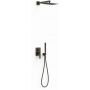 Tres Slim Exclusive zestaw prysznicowy podtynkowy z deszczownicą czarny brąz 20228004KMB zdj.1
