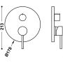 Tres Study bateria wannowo-prysznicowa podtynkowa stal 26228110AC zdj.2