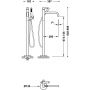 Tres Study Exclusive bateria wannowo-prysznicowa wolnostojąca 26247005KMB zdj.2