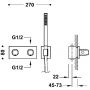 Tres B-System bateria wannowo-prysznicowa podtynkowa termostatyczna różowe złoto mat 30725201OPM zdj.2