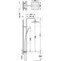 Tres Over-Wall zestaw prysznicowy ścienny termostatyczny z deszczownicą chrom 19039317 zdj.2