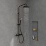 Villeroy & Boch Universal Showers zestaw prysznicowy ścienny termostatyczny z deszczownicą czarny mat TVS109002000K5 zdj.8