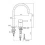 Zucchetti Pan bateria umywalkowa 2-otworowa czarny mat gofrowany ZP6223.N1 zdj.2