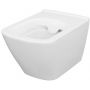 Zestaw Cersanit City Square miska WC wisząca CleanOn z deską wolnoopadającą Slim i stelaż podtynkowy Tech Line Opti z przyciskiem czarny mat S701-667 zdj.5