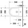 Duravit D-Code bidet wiszący biały 27271500002 zdj.3