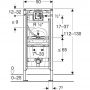 Geberit Duofix element montażowy do pisuaru uniwersalny dla armatury podtynkowej H112-130 111.676.00.2 zdj.2