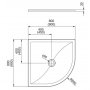 Aquaform Versus brodzik półokrągły 80 cm 200-06933P zdj.2