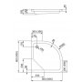 Aquaform Standard brodzik półokrągły 90 cm 200-35024 zdj.2