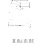 Radaway Kyntos C brodzik 90x90 cm kwadratowy konglomeratowy biały HKC9090-04 zdj.2
