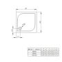 Radaway Delos C brodzik 100x100 cm kwadratowy z obudową 4C11170-03