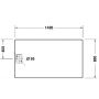 Duravit Stonetto brodzik prostokątny 140x80 cm biały 720217380000000 zdj.2