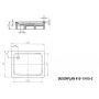 Kaldewei Duschplan brodzik 70x120 cm prostokątny z nośnikiem ze styropianu model 415-2 biały 431548040001 zdj.2