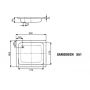 Kaldewei Sanidusch brodzik 80x90 cm prostokątny model 551 biały 440800010001 zdj.2