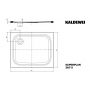 Kaldewei Superplan brodzik 90x75 cm prostokątny model 387-5 biały 447747980001 zdj.2