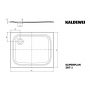 Kaldewei Superplan brodzik 75x90 cm prostokątny model 387-1 biały 447700010001 zdj.2