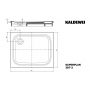Kaldewei Superplan brodzik 75x90 cm prostokątny z nośnikiem ze styropianu model 387-2 biały 447748040001 zdj.2