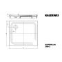 Kaldewei Superplan brodzik 80x90 cm prostokątny z nośnikiem ze styropianu model 388-2 z powierzchnią uszlachetnioną biały 447848043001 zdj.2