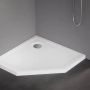 New Trendy Mild brodzik 90x90 cm pięciokątny biały B-0624 zdj.4