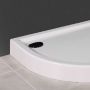 Novellini City brodzik 100x80 cm półokrągły asymetryczny prawy biały MNQ8010014D-30 zdj.4