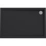 Oltens Superior brodzik 100x80 cm prostokątny akrylowy czarny mat 15002300 zdj.3