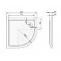 Poolspa brodzik półokrągły 90x90 cm PBP0710B0000000 zdj.2