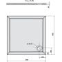 Polysan Aura brodzik 80x80 cm kwadratowy biały 42511 zdj.2