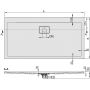 Sanplast Space Line brodzik 80x180 cm prostokątny B/Space grafit mat 615-110-0300-26-000 zdj.2