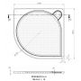 Vayer Boomerang brodzik 100x100 cm półokrągły biały 100.100.002.2-3.0.0.0.0 zdj.2