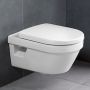 Villeroy & Boch Architectura combi-Pack zestaw miska WC wisząca bez kołnierza z deską wolnoopadającą Weiss Alpin 5684HR01 zdj.5