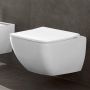 Villeroy & Boch Venticello combi-Pack miska WC wisząca bez kołnierza CeramicPlus z deską wolnoopadającą Weiss Alpin 4611RSR1 zdj.5
