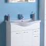 Aqualine Zara umywalka 79,5x46 cm półokrągła ścienna-meblowa biała 10080 zdj.6