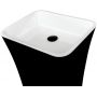 Besco Assos Black & White umywalka 50x40 cm wolnostojąca biały/czarny mat #UMMC-A-WO zdj.3
