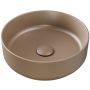 Besco Clea umywalka 34,6 cm okrągła nablatowa mokka matt UNCM-35-CLM zdj.1