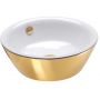 Catalano Velis Gold & Silver umywalka 42 cm nablatowa okrągła złoty/biały 142VLNBO zdj.1