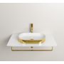 Catalano Horizon umywalka 60x35 cm nablatowa biały/złoty 160AHZBO zdj.3