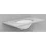 Ceramica Dolomite Agordo umywalka 58x42 cm owalna podblatowa biała D320101 zdj.1