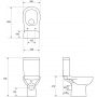 Cersanit Facile zestaw WC kompakt z deską wolnoopadającą K30-008 zdj.2