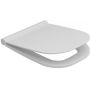 Zestaw Ceramica Dolomite Alba miska WC wisząca bez kołnierza z  deską sedesową wolnoopadająca białą (D502501, S503301) zdj.4