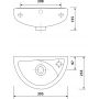 Creavit Oval umywalka 39x23 cm ścienna biała TP040 zdj.2
