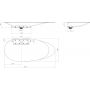 Clou First umywalka 84x38 cm owalna nablatowa biała CL/02.27011 zdj.2