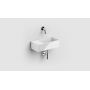 Clou New Flush umywalka 35x18 cm prostokątna ścienna-nablatowa biała CL/03.03432 zdj.3