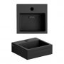 Clou Flush umywalka 28x27 cm prostokątna ścienna-nablatowa czarna CL/03.12010 zdj.4