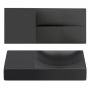 Clou Vale umywalka 45x19 cm prostokątna ścienna-nablatowa czarna CL/03.30162.L zdj.3