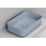 Ceramica Dolomite Noemi umywalka 64x38,5 cm prostokątna nablatowa niebieska matowa D311271 zdj.1