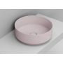 Ceramica Dolomite Noemi umywalka 44 cm okrągła nablatowa różowa matowa D310565 zdj.1